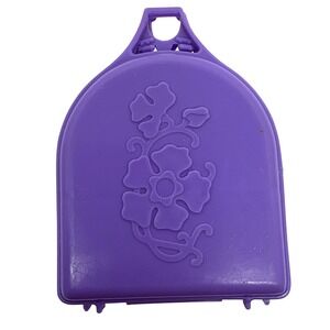 Vintage 1979 Mattel Flower Secrets Purple Compact‎ Case Toy Taiwan Barbie